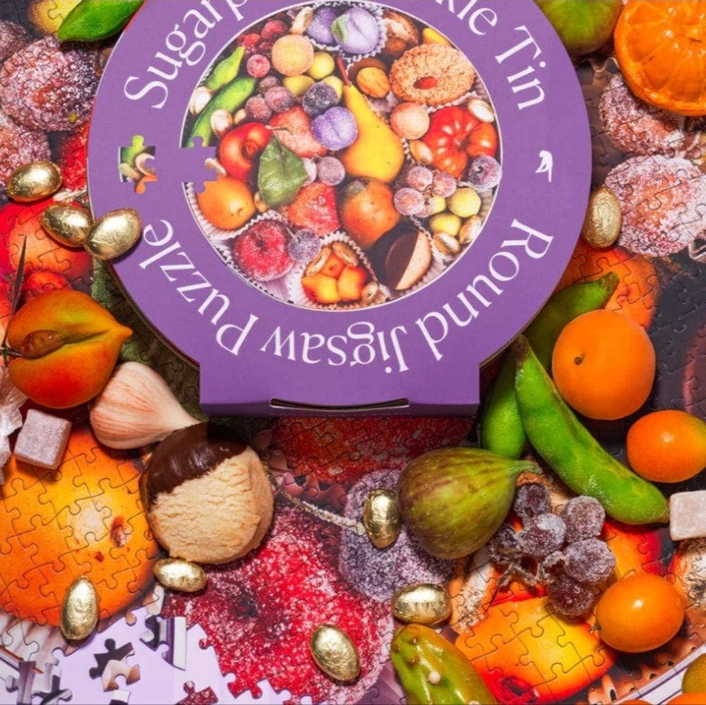 Piecework Sugarplum Cookie Tin Puzzle - NEW